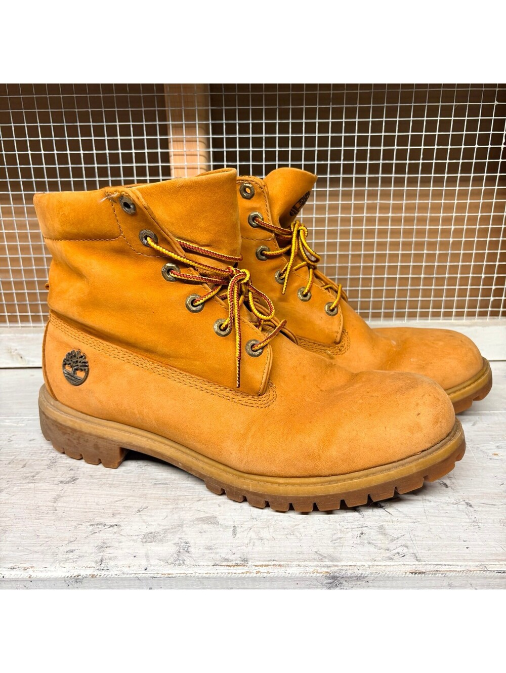 Timberland Classic Yellow Nubuck Leather Boots Size 12